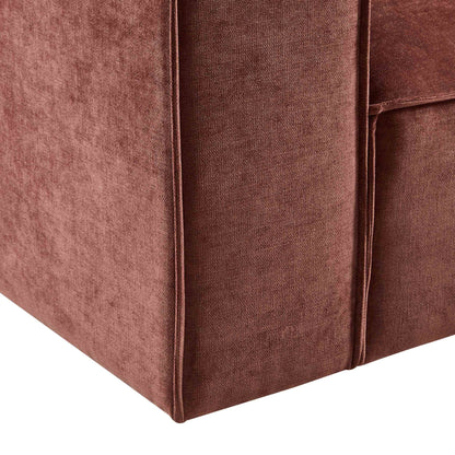 Brooklyn Large Left Hand L-Shape Sofa - Chenille Dark Rust - DUSK