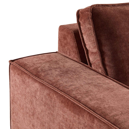 Brooklyn Large Left Hand L-Shape Sofa - Chenille Dark Rust - DUSK
