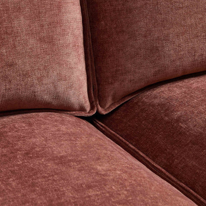 Brooklyn Large Left Hand L-Shape Sofa - Chenille Dark Rust - DUSK