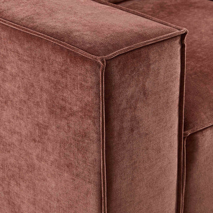 Brooklyn Large Left Hand L-Shape Sofa - Chenille Dark Rust - DUSK