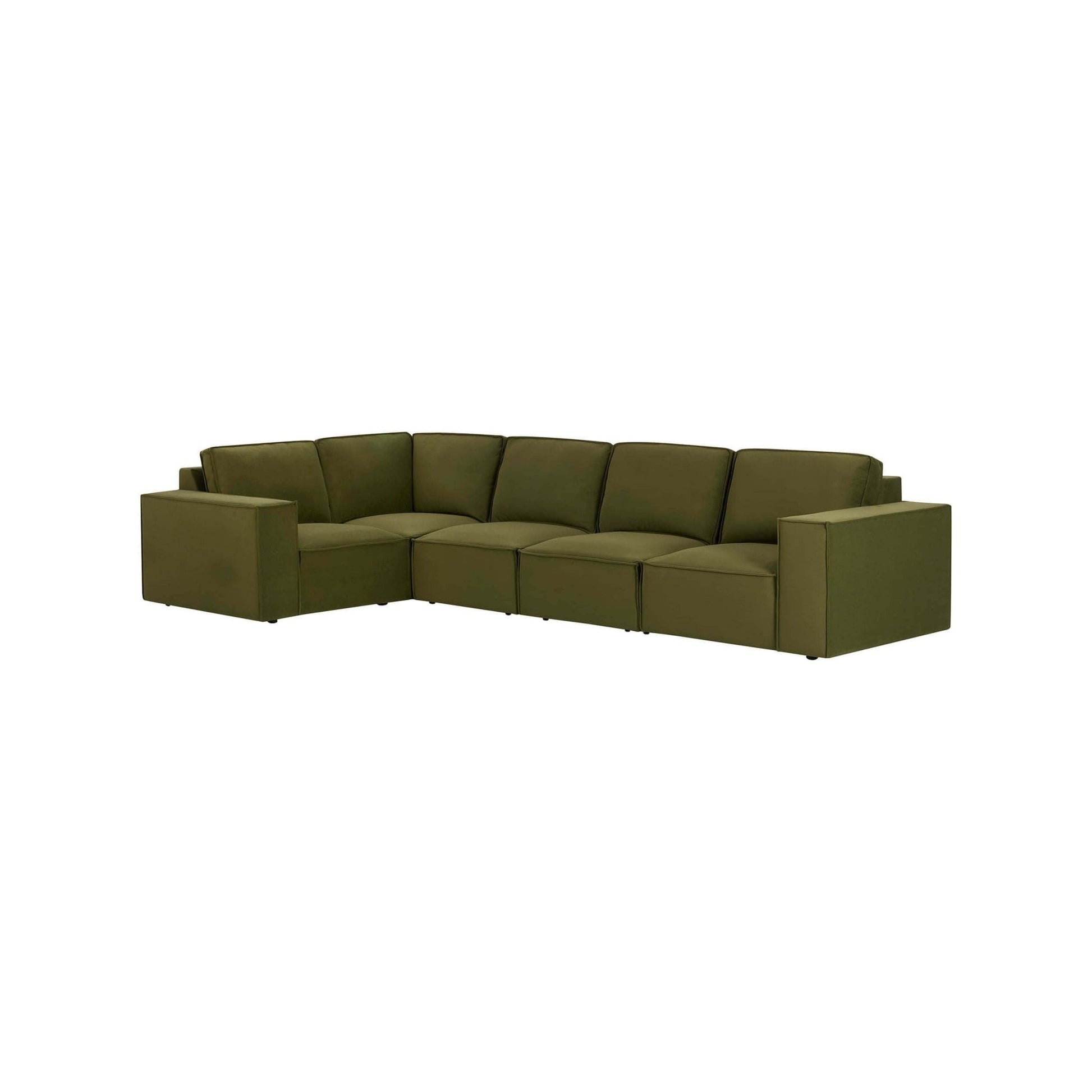 Brooklyn Large Left Hand L-Shape Sofa - Muted Moss - DUSK
