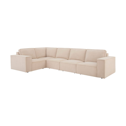 Brooklyn Large Left Hand L - Shape Sofa - Stone - DUSK