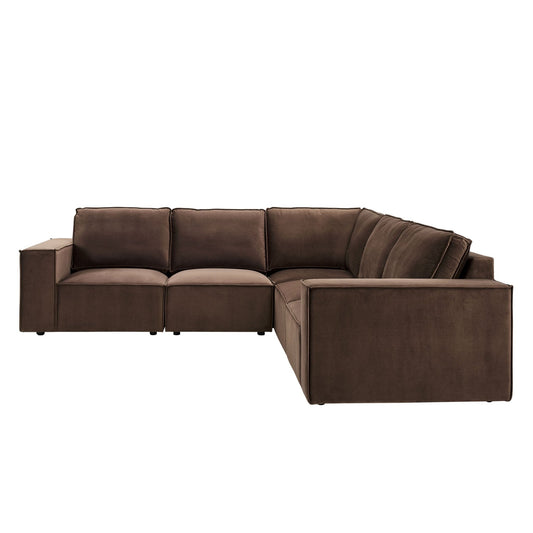 Brooklyn Large Right Hand Corner Sofa - Cappuccino - DUSK