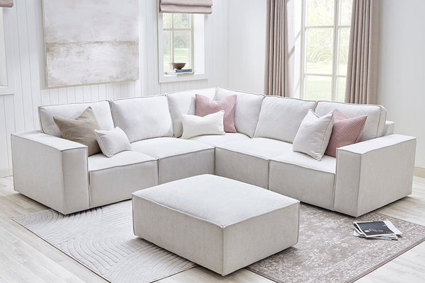 Brooklyn Large Right Hand Corner Sofa - Ivory - DUSK