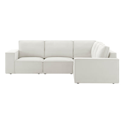 Brooklyn Large Right Hand Facing Corner Sofa - Ivory - DUSK