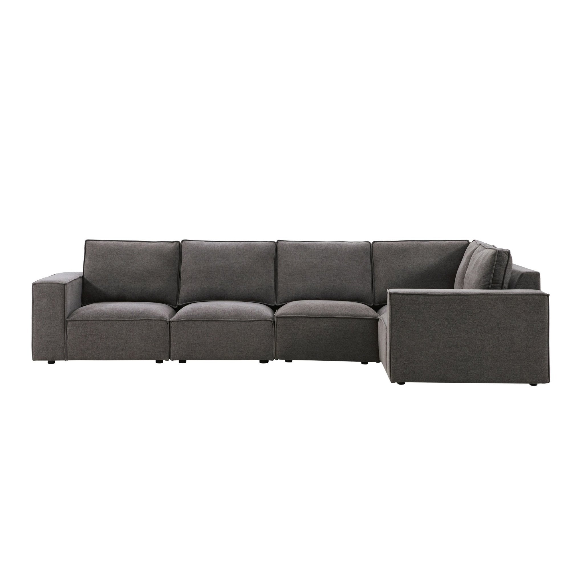 Brooklyn Large Right Hand L-Shape - Chenille Ash Grey - DUSK