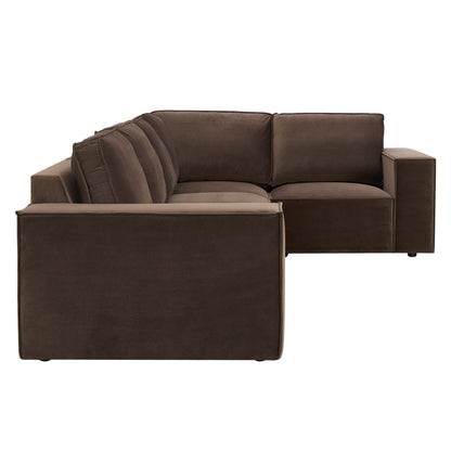 Brooklyn Large Right Hand L - Shape Sofa - Cappuccino - DUSK