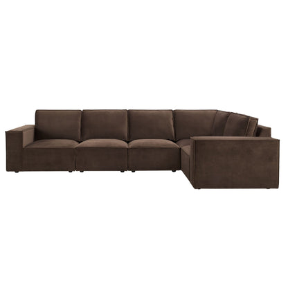 Brooklyn Large Right Hand L - Shape Sofa - Cappuccino - DUSK