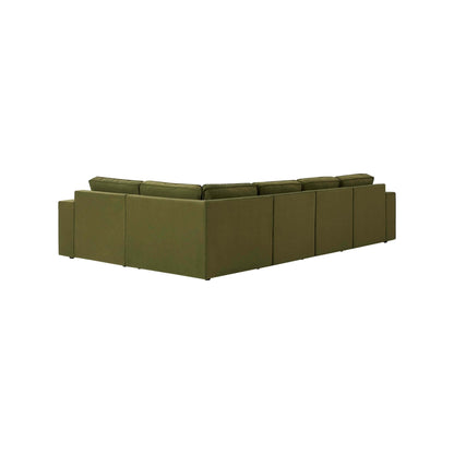 Brooklyn Large Right Hand L-Shape Sofa - Muted Moss - DUSK