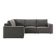Brooklyn Left Hand Corner Sofa - Chenille Ash Grey - DUSK