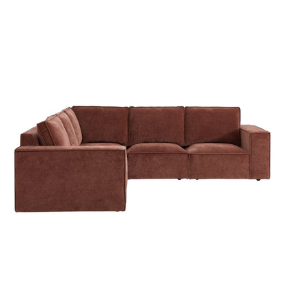 Brooklyn Left Hand Corner Sofa - Chenille Dark Rust - DUSK