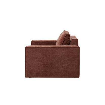 Brooklyn Loveseat - Chenille Dark Rust - DUSK
