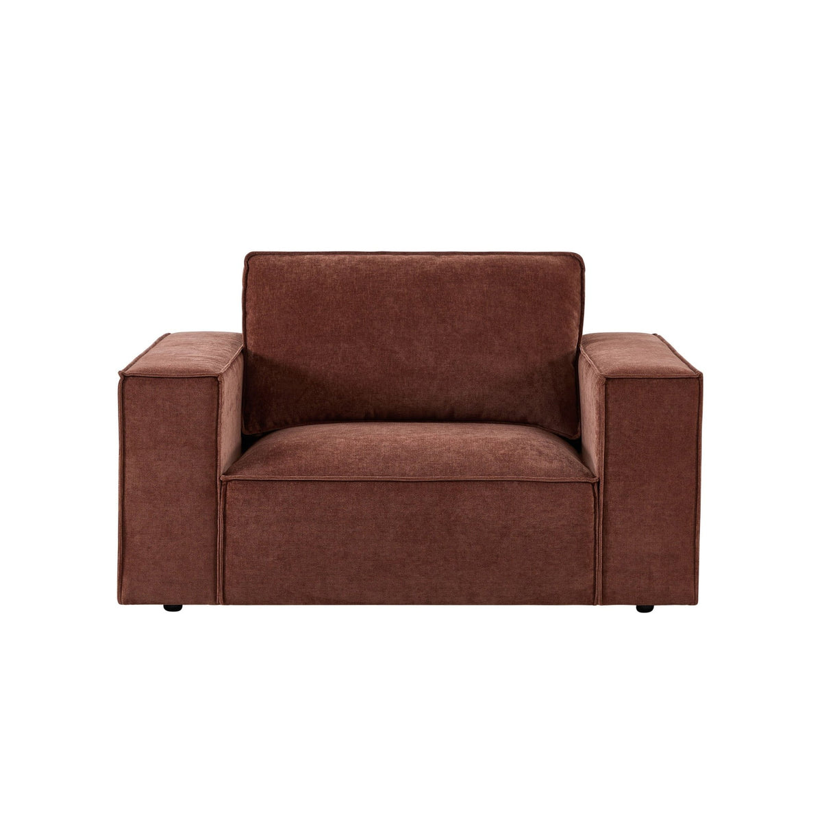 Brooklyn Loveseat - Chenille Dark Rust - DUSK