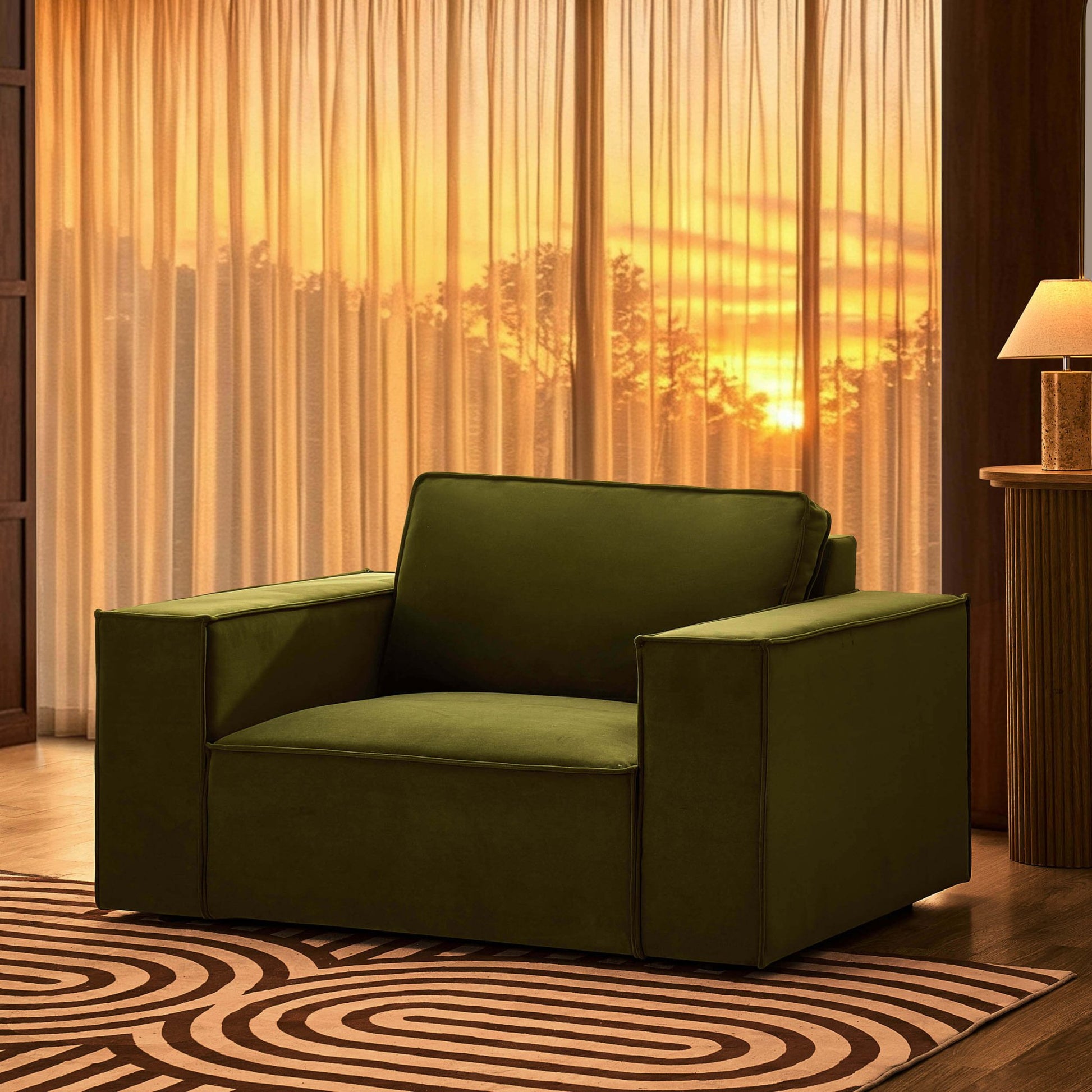 Brooklyn Loveseat - Muted Moss - DUSK