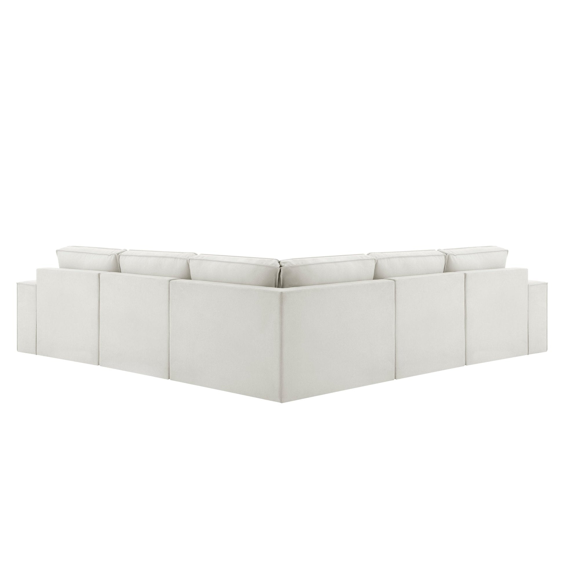 Brooklyn Modular Large Left Hand Facing Corner Sofa - Chenille - Ivory - DUSK