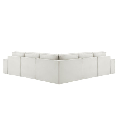 Brooklyn Modular Large Left Hand Facing Corner Sofa - Chenille - Ivory - DUSK