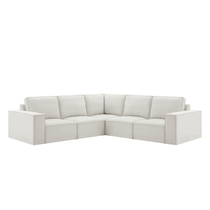 Brooklyn Modular Large Left Hand Facing Corner Sofa - Chenille - Ivory - DUSK