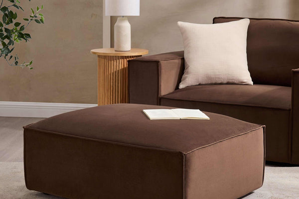 Brooklyn Pouffe - Cappuccino - DUSK