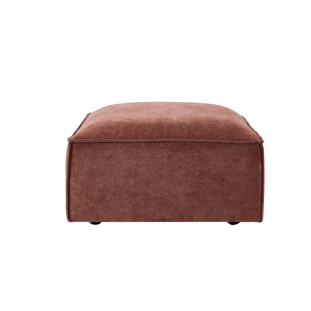 Brooklyn Pouffe - Chenille Dark Rust - DUSK
