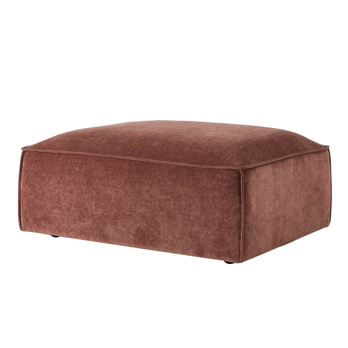 Brooklyn Pouffe - Chenille Dark Rust - DUSK