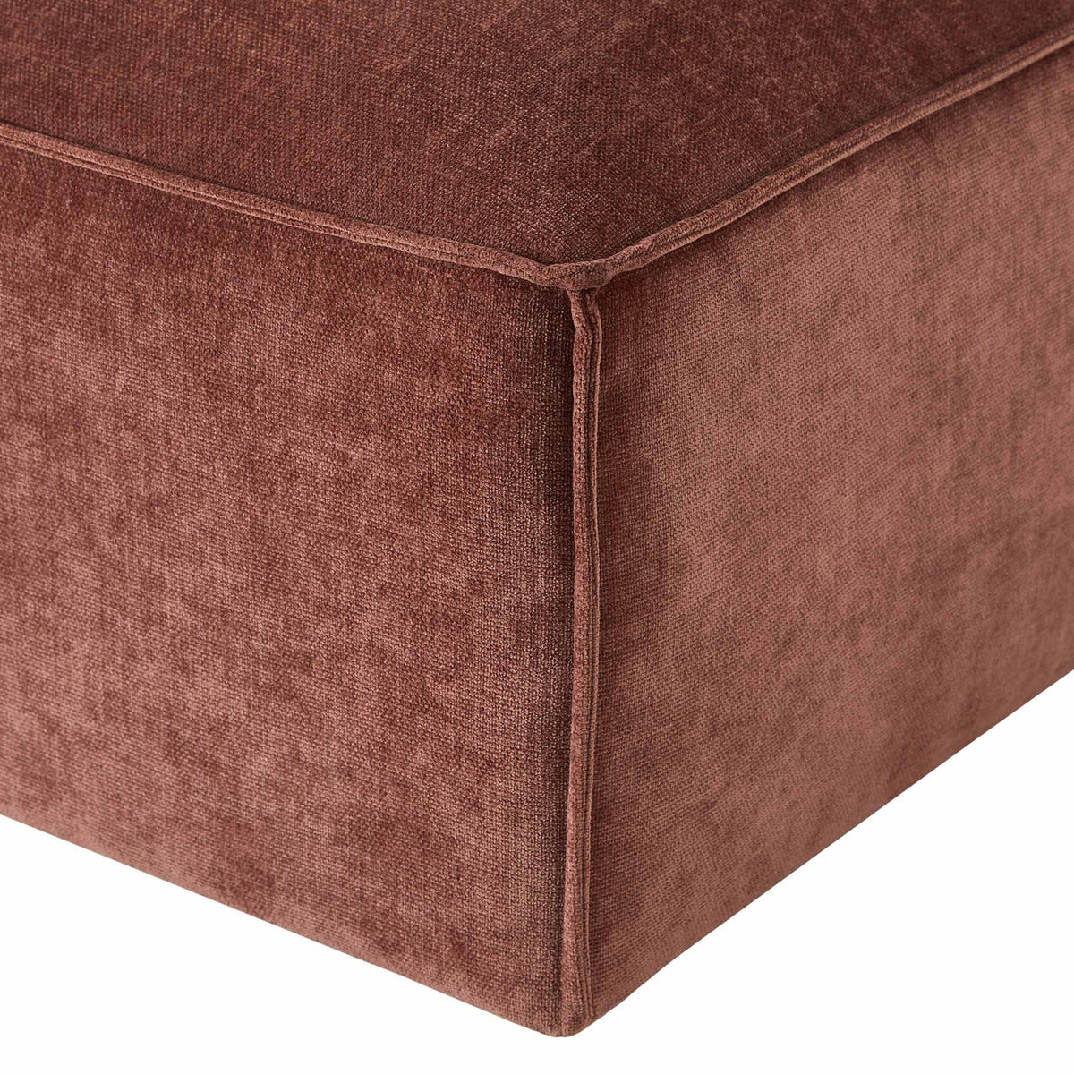 Brooklyn Pouffe - Chenille Dark Rust - DUSK