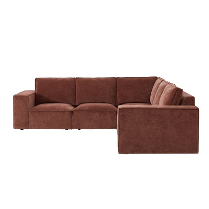 Brooklyn Right Hand Corner Sofa - Chenille Dark Rust - DUSK