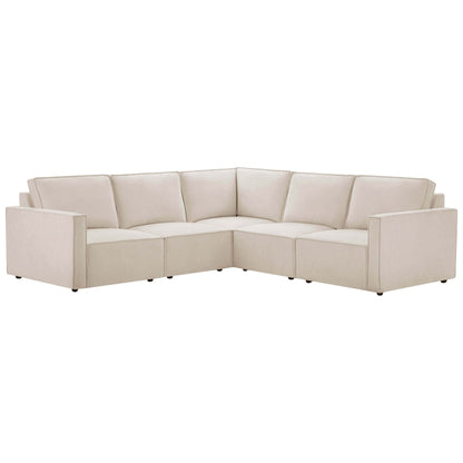 Brooklyn Slim Arm Large Left Hand Corner Sofa - Chenille Ivory - DUSK