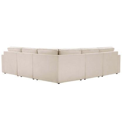 Brooklyn Slim Arm Large Right Hand Corner Sofa - Chenille Ivory - DUSK