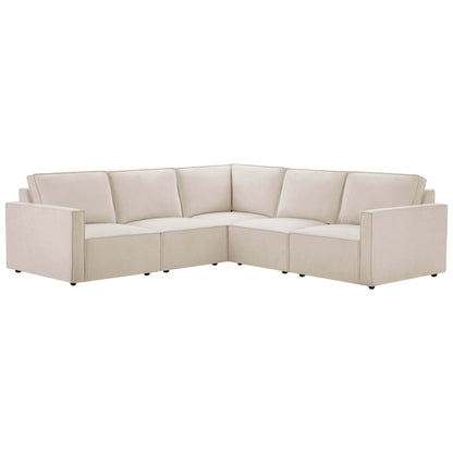 Brooklyn Slim Arm Large Right Hand Corner Sofa - Chenille Ivory - DUSK