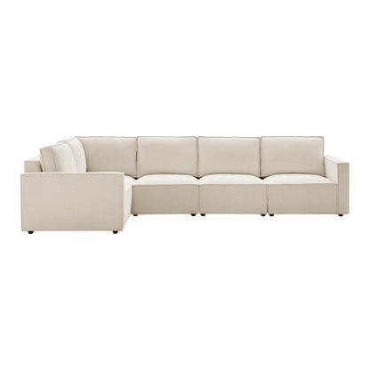 Brooklyn Slim Arm Left Hand Large L - Shape - Chenille Ivory - DUSK
