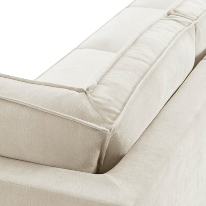 Brooklyn Slim Arm Left Hand Large L - Shape - Chenille Ivory - DUSK