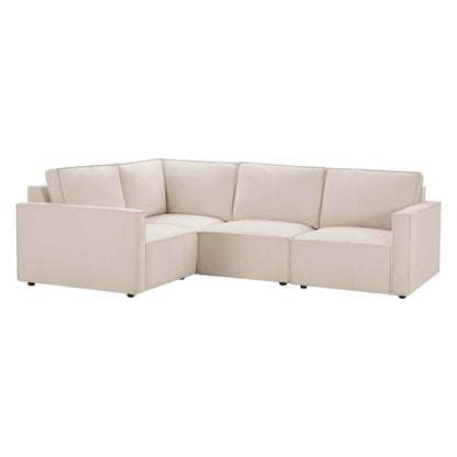 Brooklyn Slim Arm Left Hand Small L - Shape - Chenille Ivory - DUSK