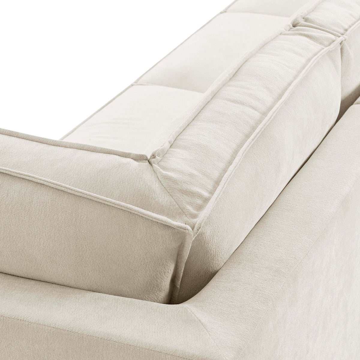 Brooklyn Slim Arm Right Hand Large L - Shape - Chenille Ivory - DUSK