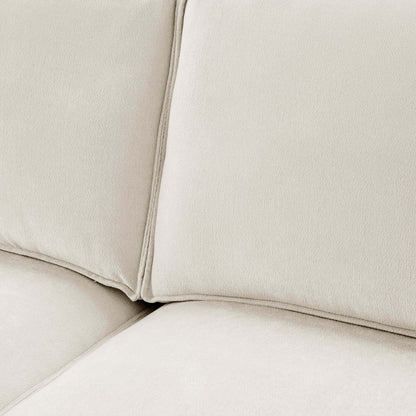 Brooklyn Slim Arm Right Hand Large L - Shape - Chenille Ivory - DUSK