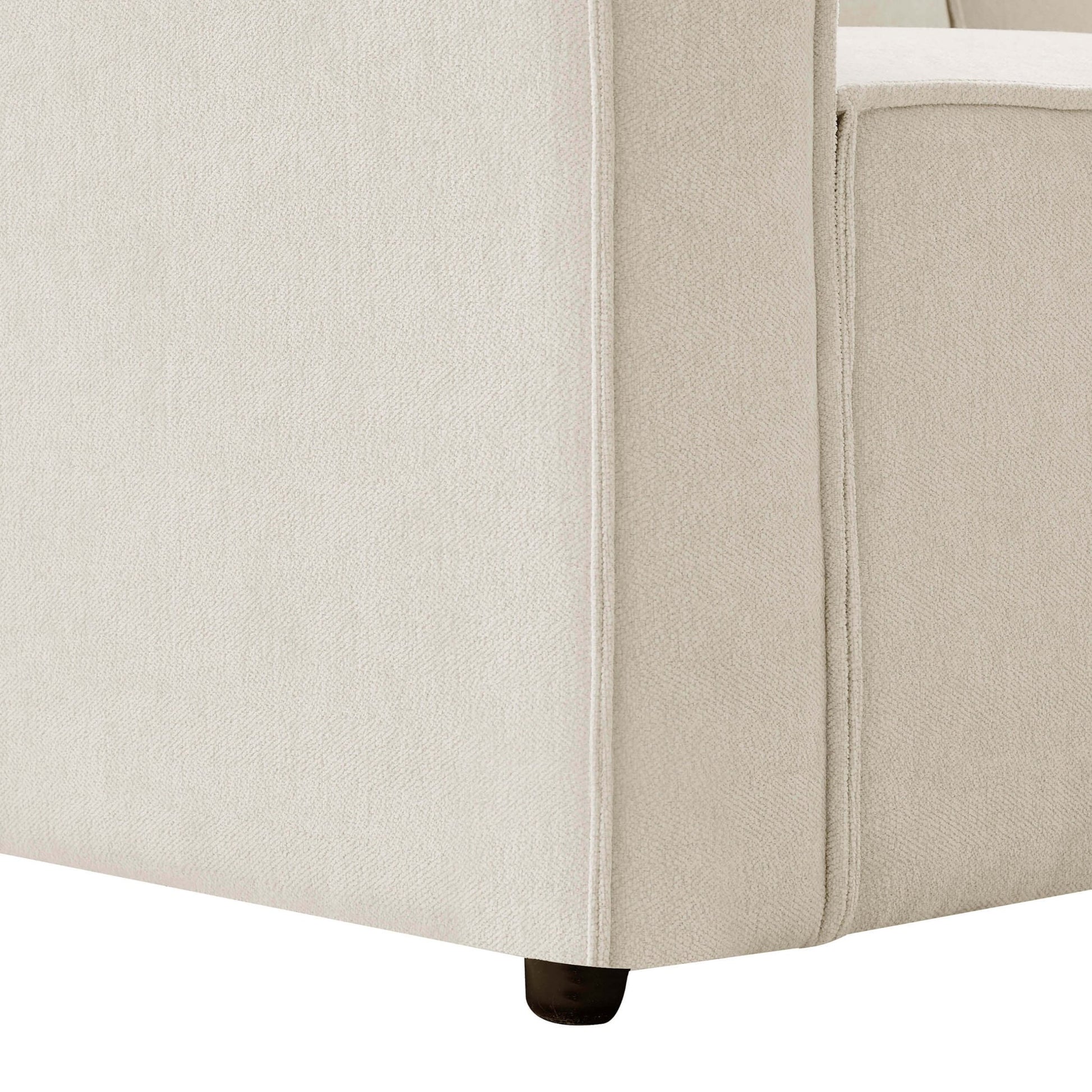 Brooklyn Slim Arm Right Hand Large L - Shape - Chenille Ivory - DUSK