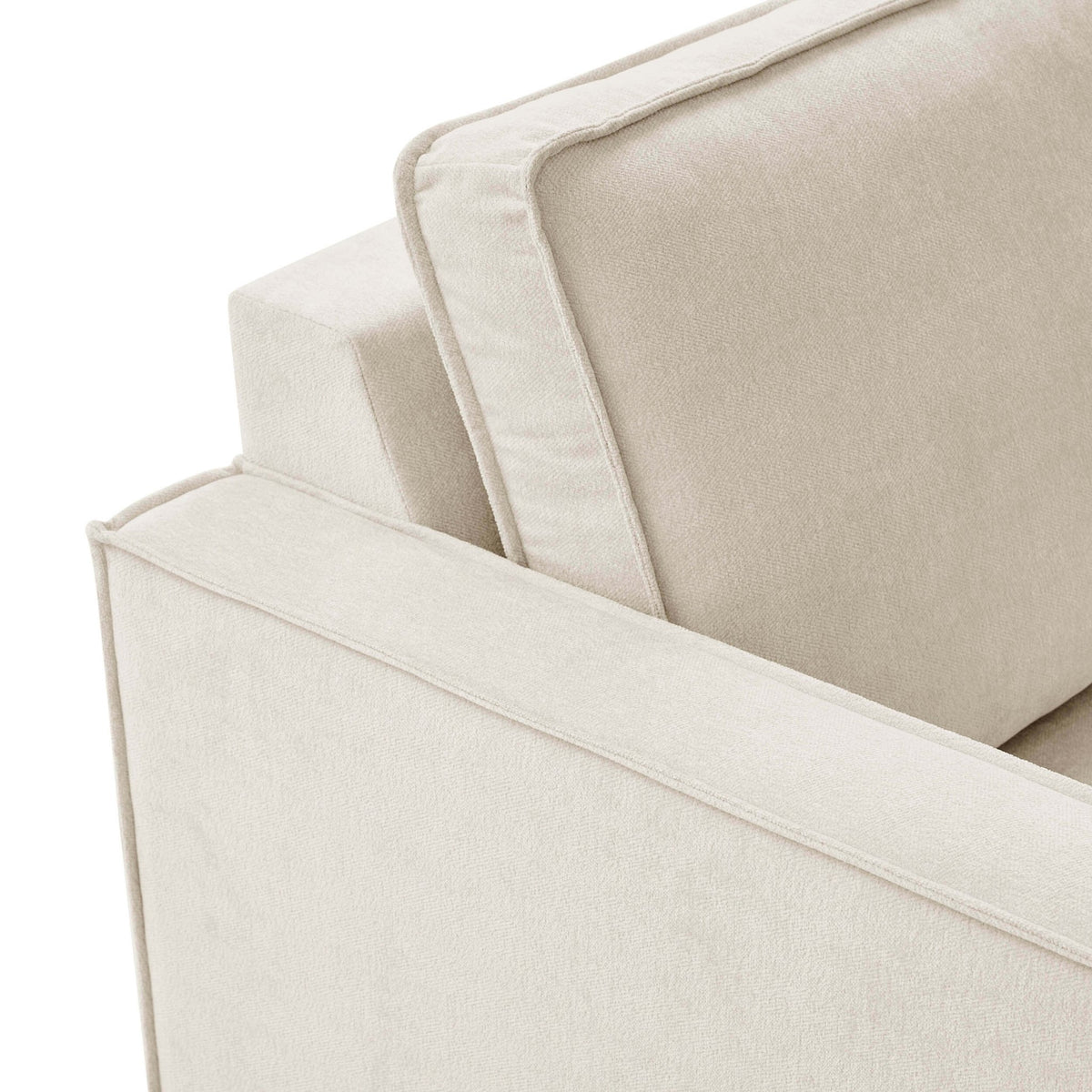 Brooklyn Slim Arm Right Hand Large L - Shape - Chenille Ivory - DUSK