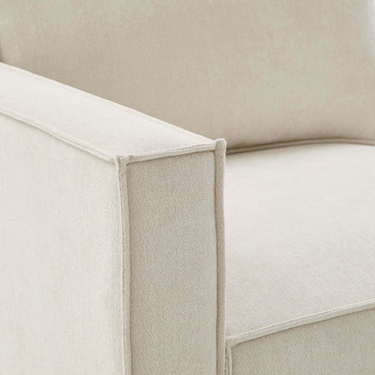 Brooklyn Slim Arm Right Hand Large L - Shape - Chenille Ivory - DUSK