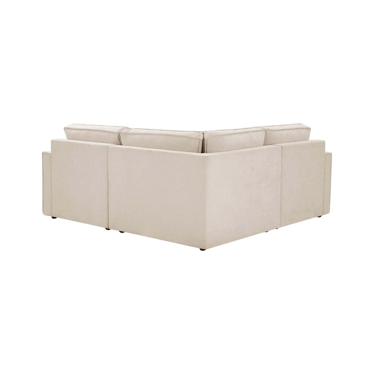 Brooklyn Slim Arm Right Hand Small Corner Sofa - Chenille Ivory - DUSK