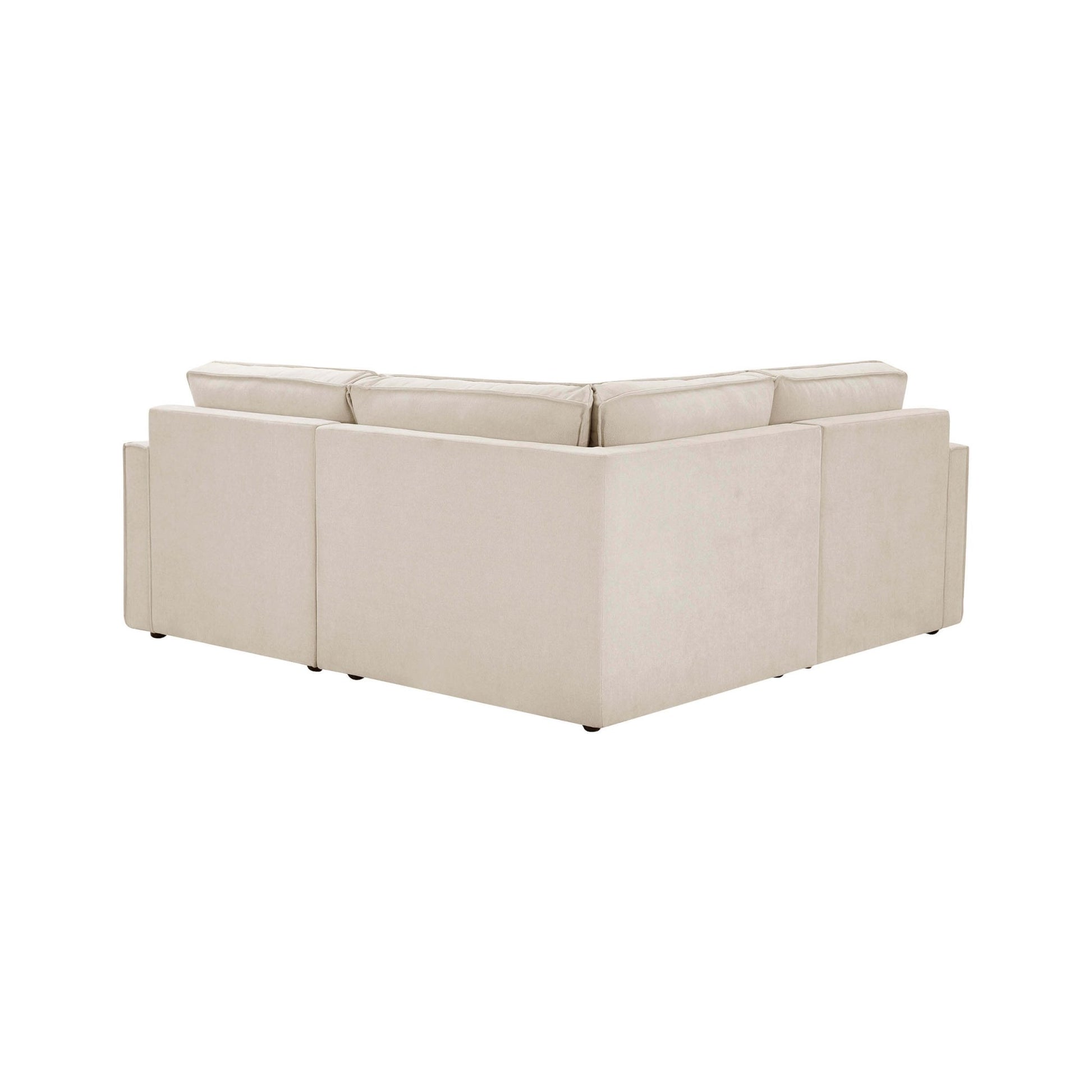 Brooklyn Slim Arm Right Hand Small Corner Sofa - Chenille Ivory - DUSK