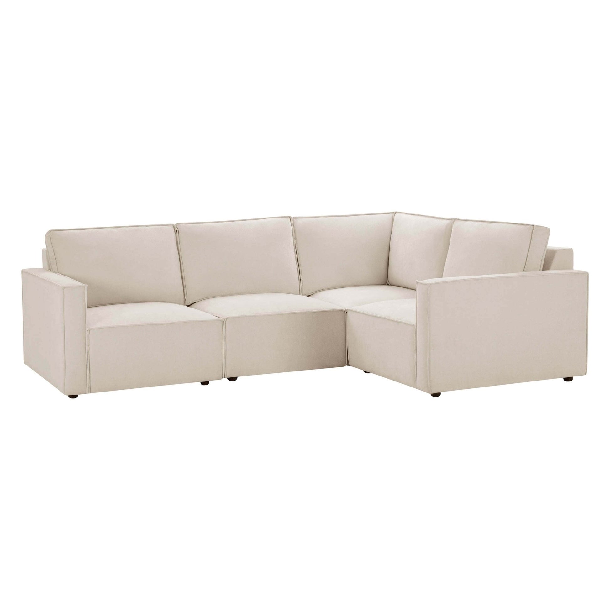 Brooklyn Slim Arm Right Hand Small L - Shape - Chenille Ivory - DUSK