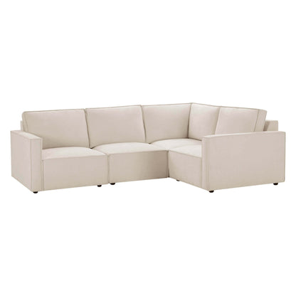 Brooklyn Slim Arm Right Hand Small L - Shape - Chenille Ivory - DUSK