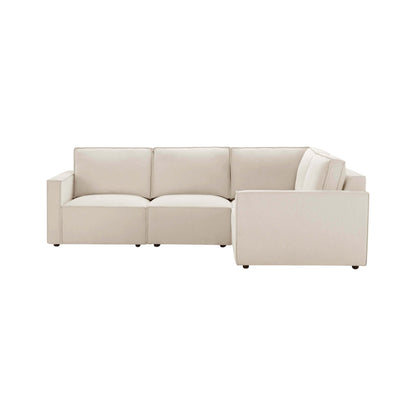 Brooklyn Slim Arm Right Hand Small L - Shape - Chenille Ivory - DUSK