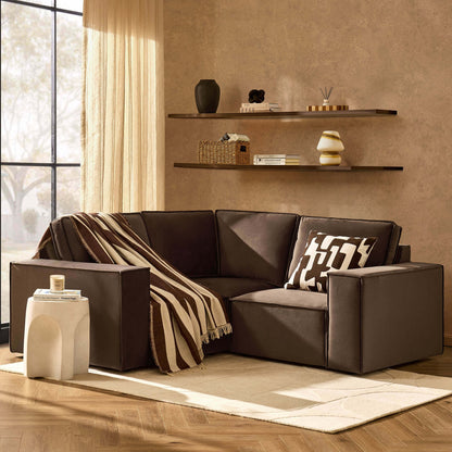 Brooklyn Small Corner Sofa - Cappuccino - DUSK