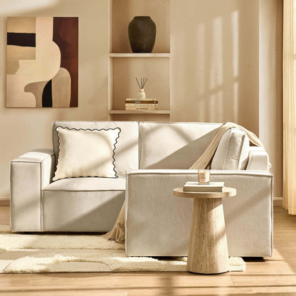 Brooklyn Small Corner Sofa - Chenille Ivory - DUSK