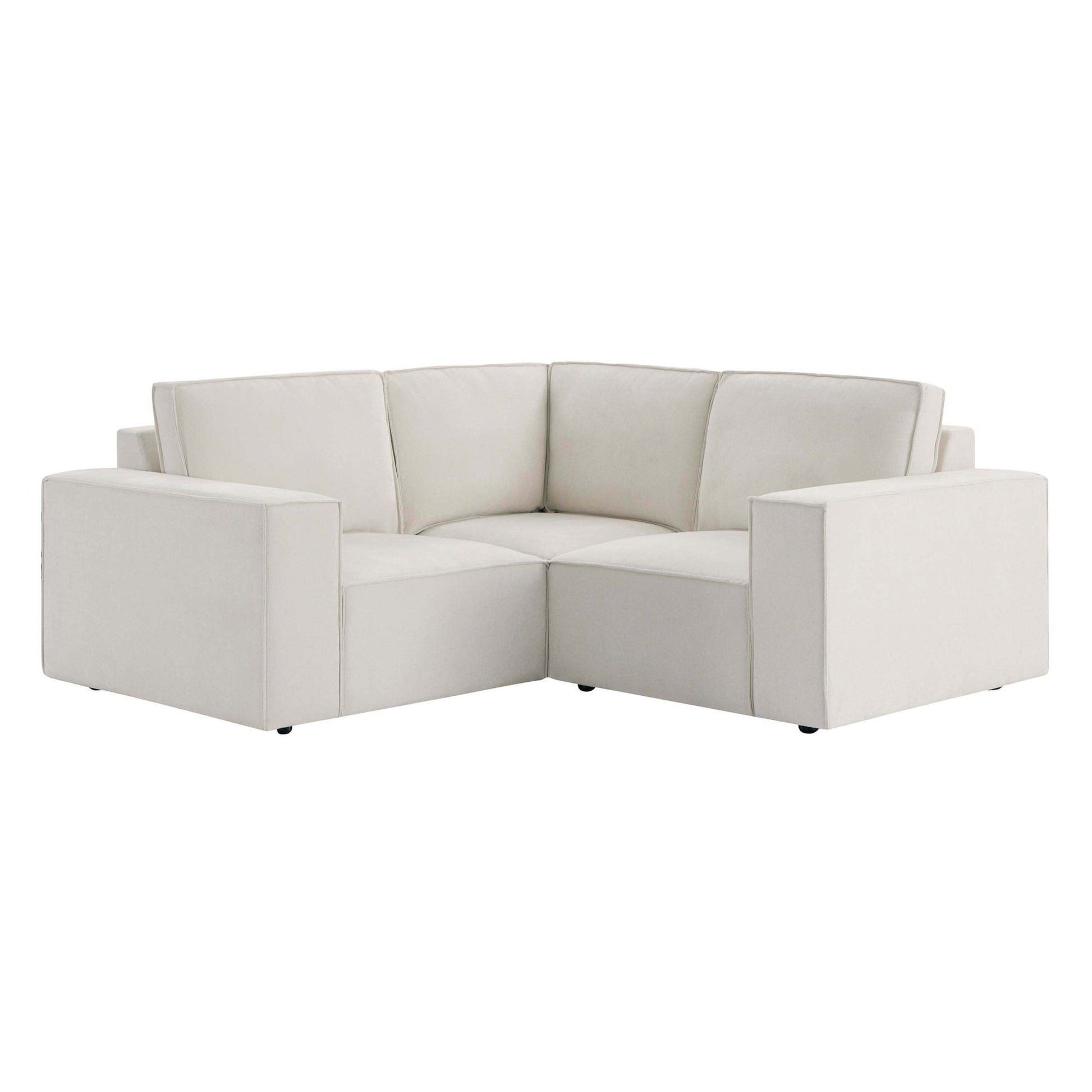 Brooklyn Small Corner Sofa - Chenille Ivory - DUSK