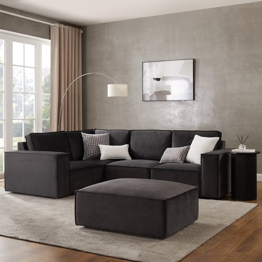 Brooklyn Small Left Hand Facing L-Shape Sofa - Ink - DUSK