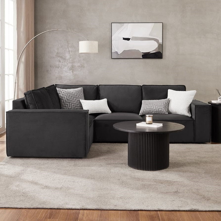 Brooklyn Small Left Hand Facing L-Shape Sofa - Ink - DUSK