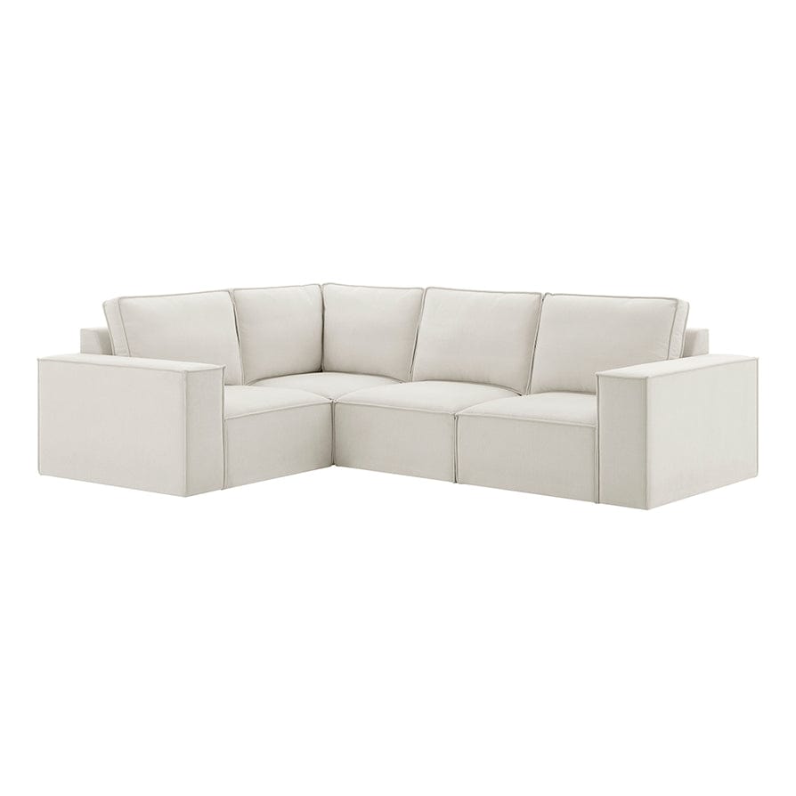 Brooklyn Small Left Hand Facing L-Shape Sofa - Ivory - DUSK