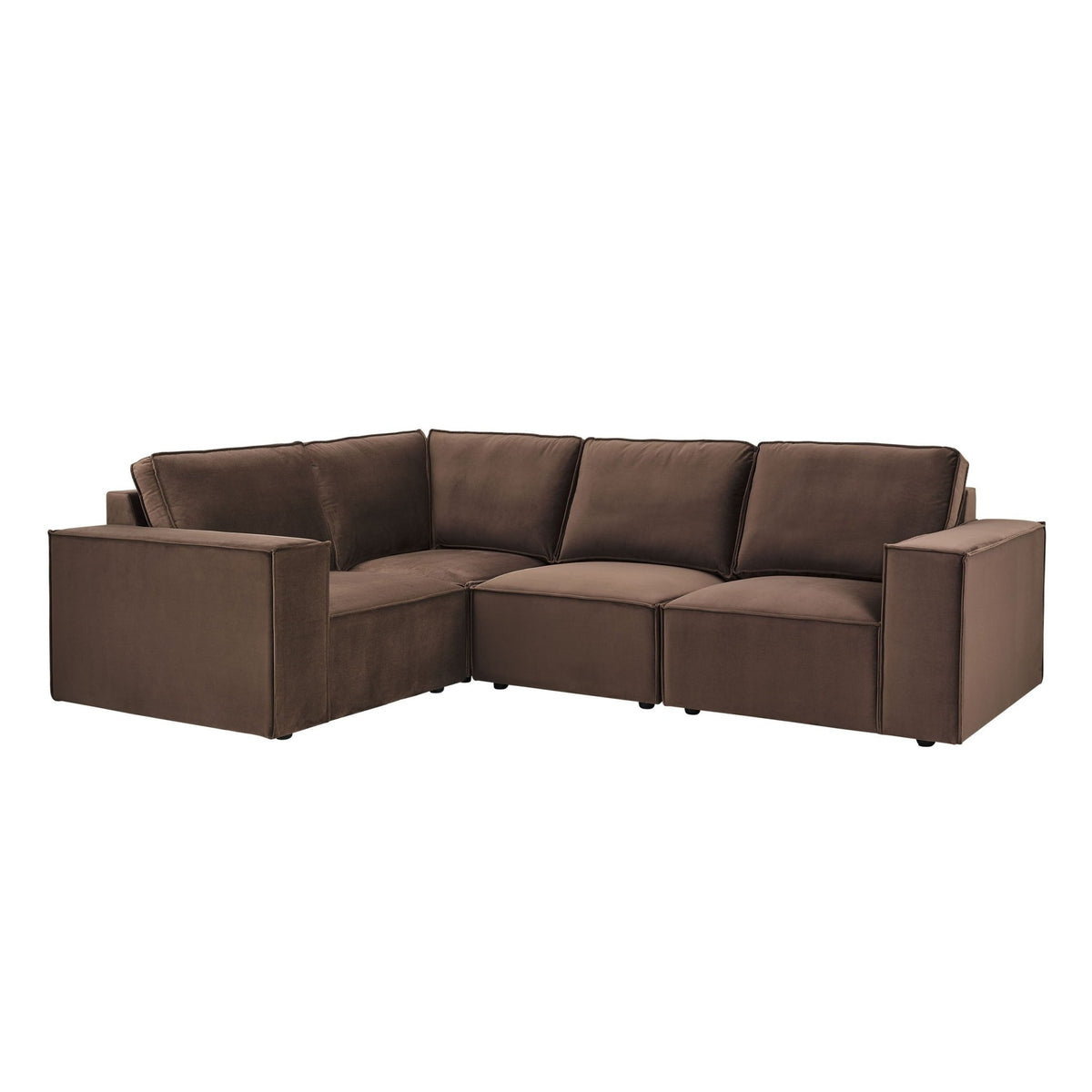 Brooklyn Small Left Hand L - Shape Sofa - Cappuccino - DUSK
