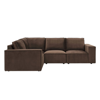 Brooklyn Small Left Hand L - Shape Sofa - Cappuccino - DUSK